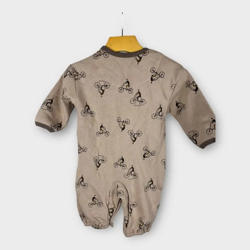 Tete a Tete Baby One Piece Lot of 2 Sleepers 50-70 3-6m Cycling Bon Appetite